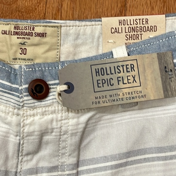 Hollister Men’s Cali Longboard Short with Epic Flex Size 30 NWT Blue White - Picture 3 of 5